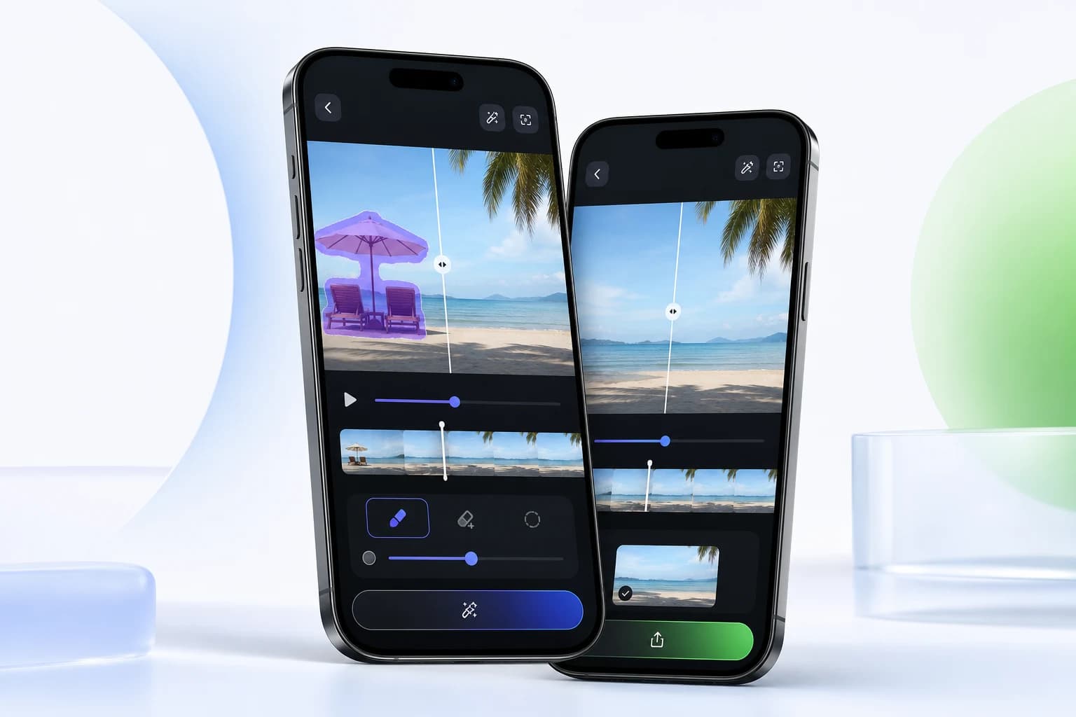 Video Eraser mobile app interface
