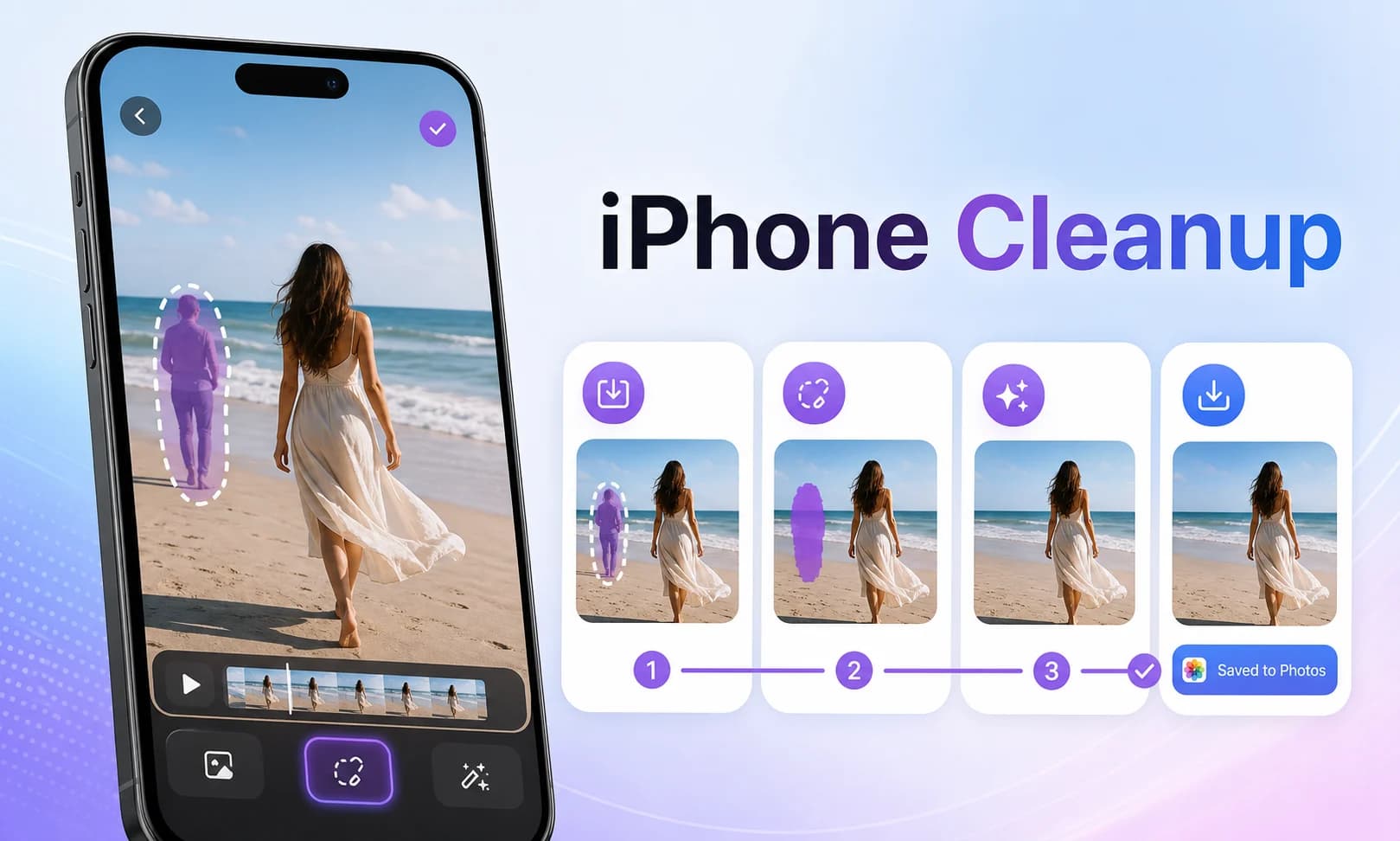 Clean up videos on iPhone preview in Video Eraser